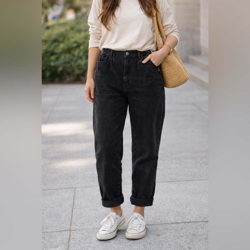 Fashion Nova Black Ankle Jeans